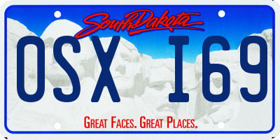 SD license plate 0SXI69
