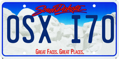 SD license plate 0SXI70