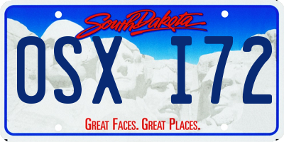 SD license plate 0SXI72