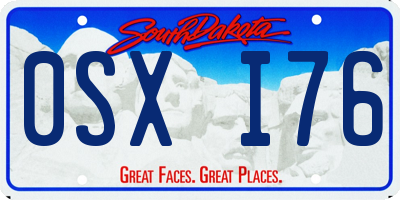 SD license plate 0SXI76