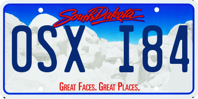 SD license plate 0SXI84