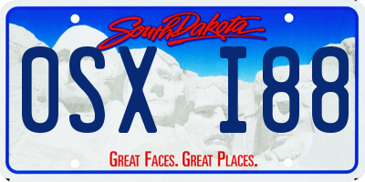 SD license plate 0SXI88
