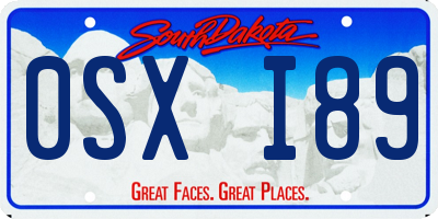 SD license plate 0SXI89