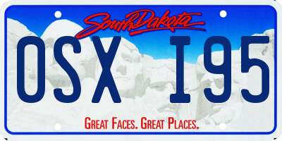 SD license plate 0SXI95