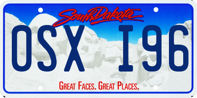 SD license plate 0SXI96