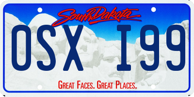 SD license plate 0SXI99