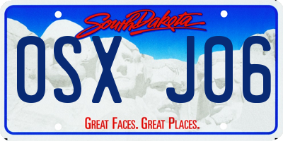 SD license plate 0SXJ06
