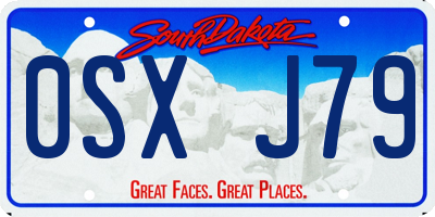 SD license plate 0SXJ79