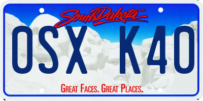 SD license plate 0SXK40
