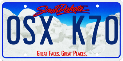SD license plate 0SXK70