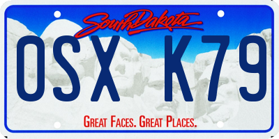SD license plate 0SXK79