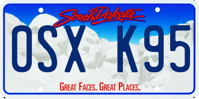 SD license plate 0SXK95