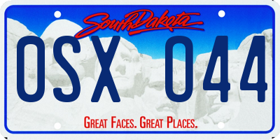 SD license plate 0SXO44
