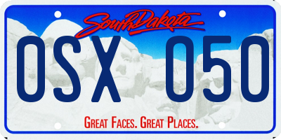 SD license plate 0SXO50