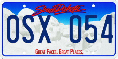 SD license plate 0SXO54