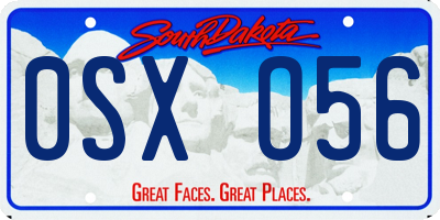 SD license plate 0SXO56
