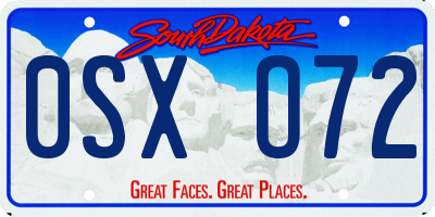 SD license plate 0SXO72