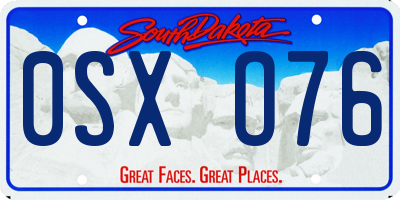 SD license plate 0SXO76