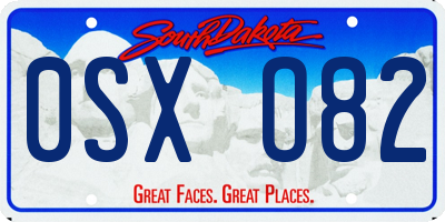 SD license plate 0SXO82