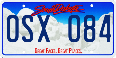 SD license plate 0SXO84