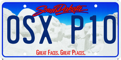 SD license plate 0SXP10
