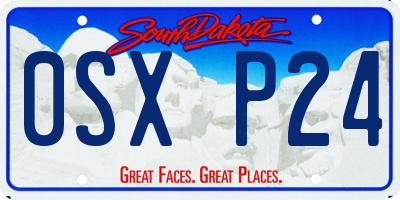 SD license plate 0SXP24