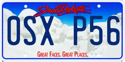 SD license plate 0SXP56