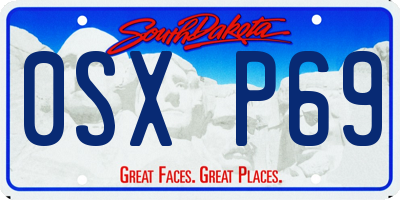 SD license plate 0SXP69