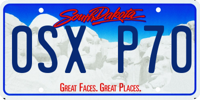 SD license plate 0SXP70