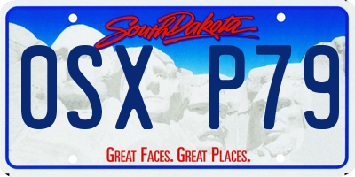 SD license plate 0SXP79