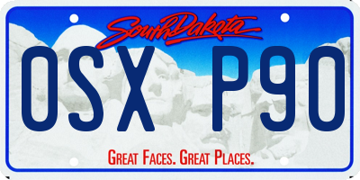 SD license plate 0SXP90