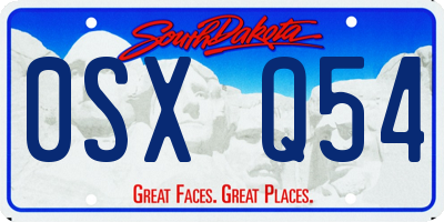 SD license plate 0SXQ54