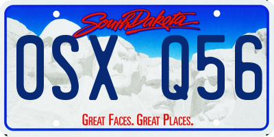 SD license plate 0SXQ56