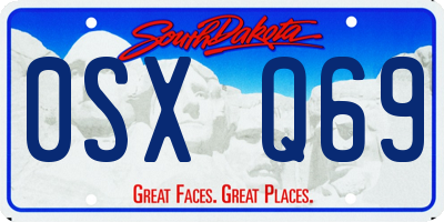 SD license plate 0SXQ69