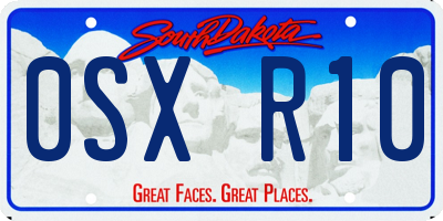 SD license plate 0SXR10