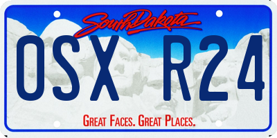 SD license plate 0SXR24