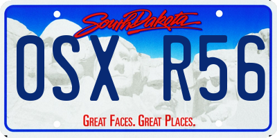 SD license plate 0SXR56