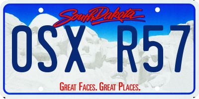 SD license plate 0SXR57