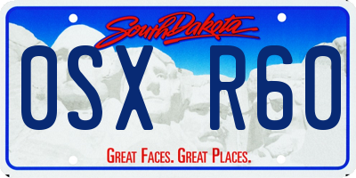 SD license plate 0SXR60