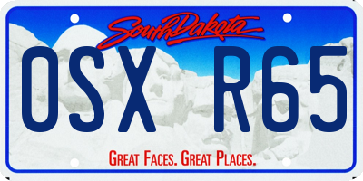 SD license plate 0SXR65