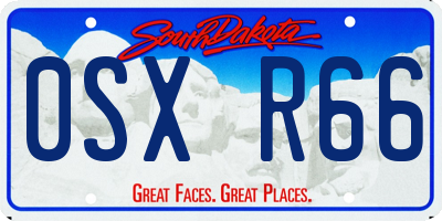 SD license plate 0SXR66