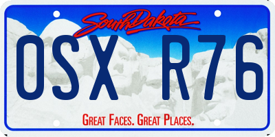 SD license plate 0SXR76