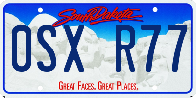 SD license plate 0SXR77