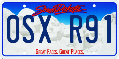 SD license plate 0SXR91