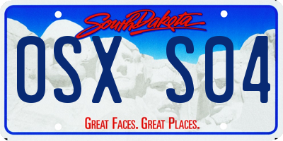 SD license plate 0SXS04