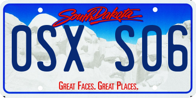 SD license plate 0SXS06
