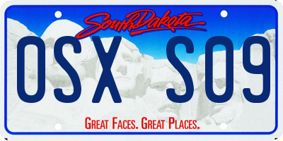 SD license plate 0SXS09