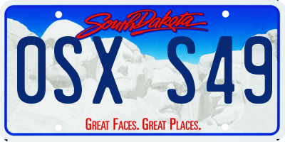 SD license plate 0SXS49