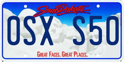 SD license plate 0SXS50