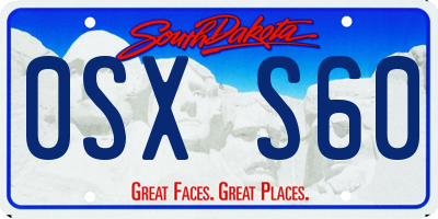 SD license plate 0SXS60